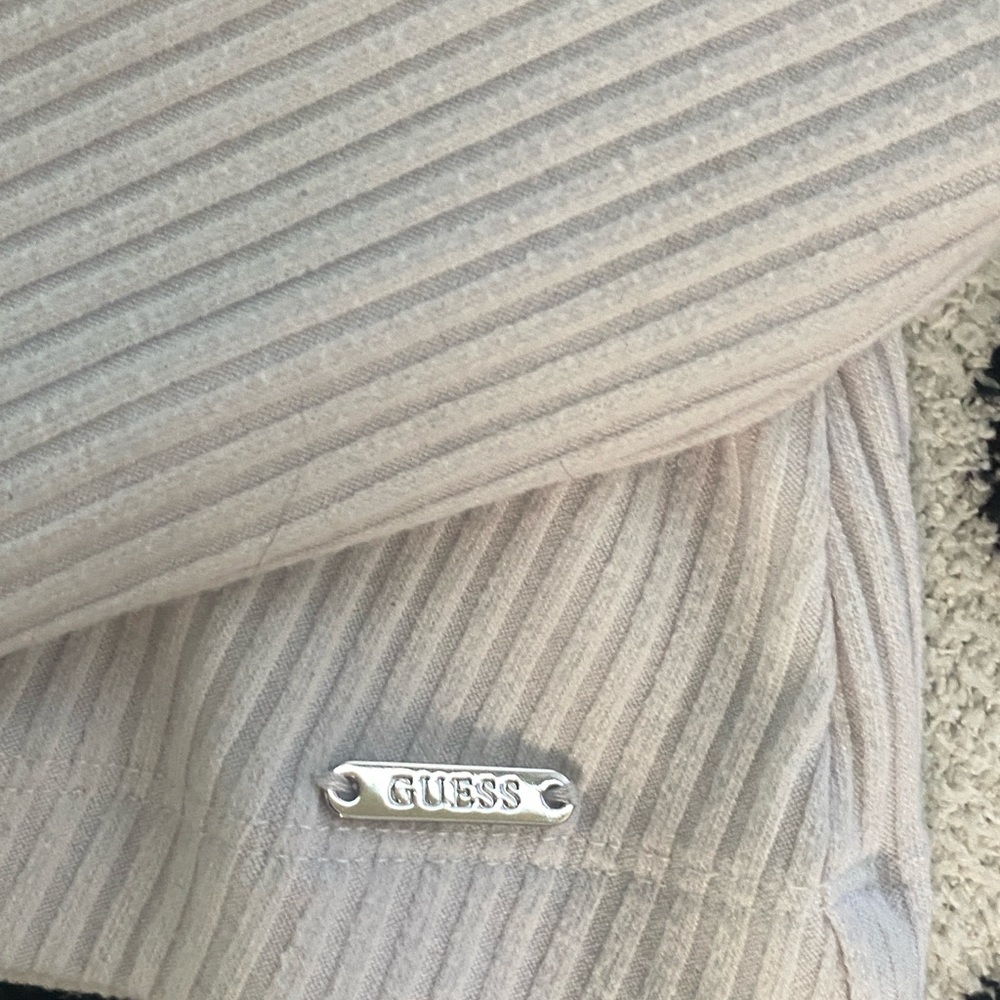 GUESS Women's Ribbed White Top - Picture 3 of 3